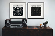 Pair of black and white 1800's vintage prints featuring Astronomical Maps magazine cover pages publication No. 15 and No. 16 1847