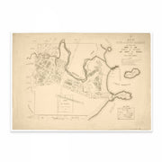 Vintage 1906 Map Print of Coffs Harbour, NSW - Surf's Up with Curat'd Walls | Classic Coastal Artwork |