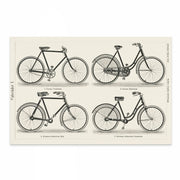 Cruise in Style: Early 20th Century Bicycle Design Print Art - Black and White Patent Illustration from Curat'd Walls, Vintage Cycling Decor for Retro Enthusiasts and Home Interiors.