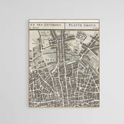 From Paris With Love: Vintage Map Split into 6 Print Gallery Wall Set - Elegant Black and White Art from Curat'd Walls