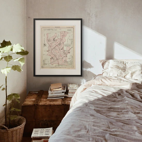 Vintage lithograph map of Balmain, Sydney - a historic masterpiece for your walls from curat'd walls