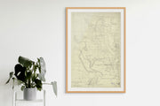 Timeless Vintage Contours Map of Flemington and Inner West Melbourne - Classic Artwork Print from Curat'd Walls | Elegant Home Decor