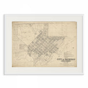 Explore Bathurst's past with our vintage map of the city from 1911 art print by Curat'd Walls, capturing the charm and history of this iconic Australian city.