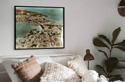 Vintage aerial photo print of Manly, Sydney, capturing coastal charm, from Curat'd Walls