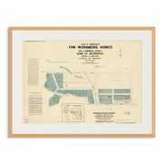 BRUNSWICK: Blast from the Past - Brunswick Estate 1905 Plan of Subdivision oak frame from Curat'd Walls