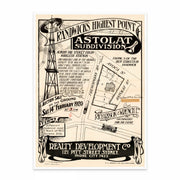 RANDWICK: Roaring 20s Revival Astolat Land Subdivision Auction - Vintage Real Estate Advert 1920 from Curat'd Walls