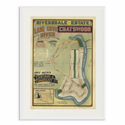 ge Chatswood, Sydney 'Riversdale Estate' land subdivision real estate ad, early 1900s white frame by curat'd walls