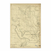 Timeless Vintage Contours Map of Flemington and Inner West Melbourne - Classic Artwork Print from Curat'd Walls | Elegant Home Decor