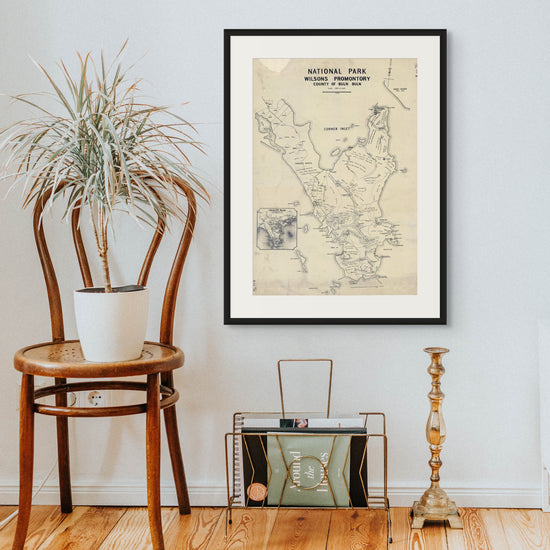 Discovering Wilsons Promontory: Vintage Map of Victoria's National Treasure from Curat'd Walls