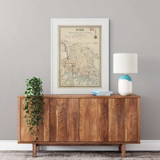 Retro District Map of Ryde, Sydney | Vintage 20th Century Map Print | Retro Revelry Collection | Curat'd Walls Exclusive | Stylish Ryde Wall Art