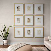 Sepia Tone Nude Series Gallery Wall: Collection of 9 Prints - Timeless Artwork from Curat'd Walls