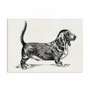 The Hound: 19th Century Vintage Illustration Print - Classic Artwork Featuring a Noble Dog from Curat'd Walls