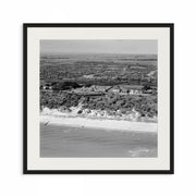 1950s Aerial Photo Set of Carrum, Melbourne | Sky High Nostalgia Vintage Black and White Prints | Curat'd Walls Exclusive | Classic Beach House Decor | Black Frame